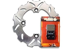 SUMO BRAKES Sumo Rear Brake Disc Rotor+Pads for Kawasaki KX 85 A/C KX 100 D/F 2001 2002 2003 2004 2005 2006 2007 2008 2009 2010 2011 2012 2013 2014 2015 2016 2017 2018 2019 2020 2021 2022 2023 2024