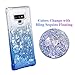 Ruky Galaxy Note 9 Case, Galaxy Note 9 Glitter Case, Gradient Quicksand Series Reinforced Corners TPU Bumper Cushion Protective Shockproof Bling Heart Liquid Case for Galaxy Note 9 - Gradient Azure