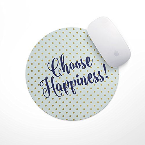 Inspirational Quote Floral Mouse Pad – Choose Happiness