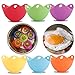 Amabest 6pcs Egg Poacher with Stand Design FDA Mini Silicone Egg Poacher Cups Egg Cooker No BPA Egg Bites Molds Poached Egg Maker Cups, for Microwave, Egg Poacher Pan, Egg Cookware, Stovetop
