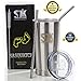 SASQUATCH 20 oz stainless steel tumbler with lid & 2 straws (curved+straight)+cleaning brush - double wall vacuum insulated, BPA-free open/close switch lid - for travel & indoor, hot & cold drinks