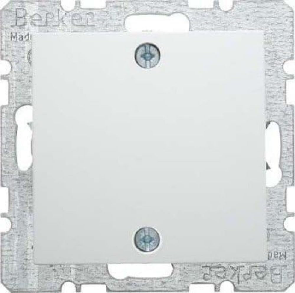 Hager S1 – Blind Plate with Frame Screwed Polar White Brightness