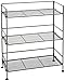 Seville Classics Iron Slat Tower Shelving, 3-Tier (Pewter)