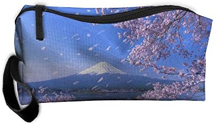 Japanese Sakura Flowers Lake Travel Makeup Bag For Women Cosmetic Case With