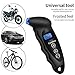 Cooolbuy 150 PSI Digital Tire Pressure Gauge 4 Settings with Non-Slip Grip and Backlit LCD-Button Cells,Tire Valve Caps,Carry Bag Included (Black-1 Pack)