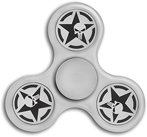 Top1VA Army Star Skull Logo New Style Cool Hand Spinner Stress Reducer Hand Toy Tri-Spinner Fidget Finger Toy For Kids And Adult