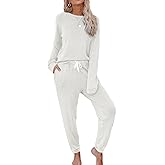 FIOPHY Women's 2 Piece Outfits Lounge Sets Long Sleeve Tops and Jogger Sweatpants Sweats Track Suits Loungewear Pajama Sets
