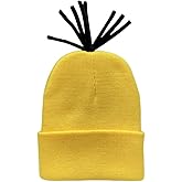 LKQBBSZ Halloween Hat Yellow Beanie Knit Hats Adult Costume Accessories Cuffed Cap Cosplay Party