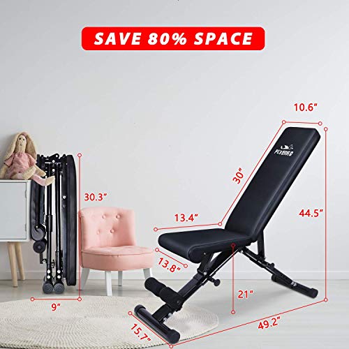 FLYBIRD Weight Bench, Adjustable Strength Training Bench for Full Body