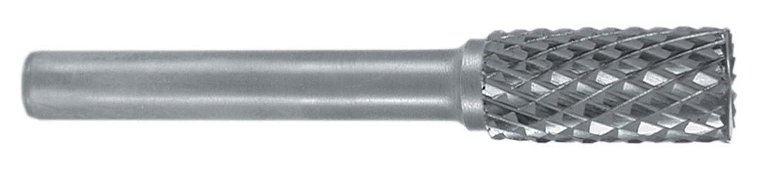RUKO Tungsten Carbide Rotary Burr with End Teething, A Cylinder (ZYAS) Shape, Bright Finish, 3.0 mm Diameter, 38 mm Length, R116047