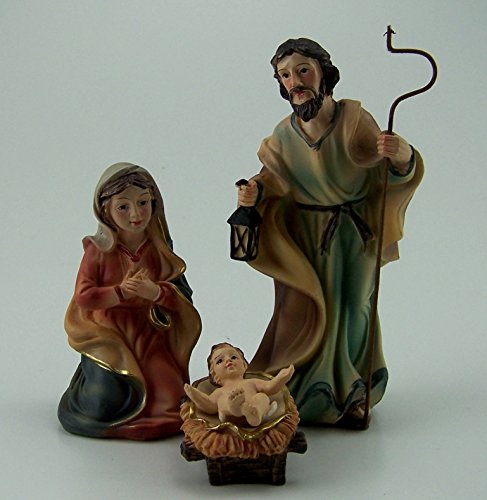 Johanneskrippe 12-teilig | Handbemalte Krippenfiguren 8cm | Inkl. Heilige Drei Könige & Maria | Weihnachtsdekoration