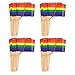 LGBTQ Gay Pride Rainbow Flags for Cupcake Toppers, Cocktail Picks, Appetizers (200 Pack)