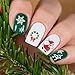 Adurself 1000+ Christmas Nail Art Stickers, 3D Self-Adhesive Xmas Decals – Santa Claus, Reindeer, Snowflakes, Snowmen, Christmas Bells for Women, Girls DIY Manicure