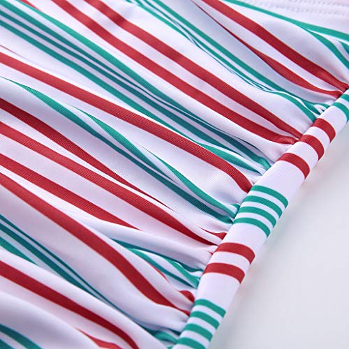 3 Outeck+Striped+Swimsuit+Spaghetti+Tankini