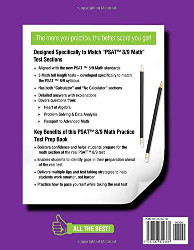 PSAT 8/9 BEST MATH PRACTICE TESTS FOR A PERFECT SCORE: PSAT 8/9 MATH TEST PREP BOOK FOR 2019 ...