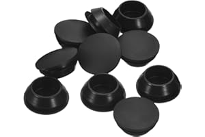 uxcell 10Pcs Silicone Plugs, Rubber Round Snap in Locking Hole Plugs for 18-19mm Hole, Hole Stoppers Waterproof Hole Plug for