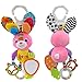 Seprovider Baby Toys, Colorful Rabbit Infant Stroller Toys Washable Squeaker Car Toys, Kids Hanging Toy for Crib with Rattle Ring, Mirror for Self Discovery, Teethers