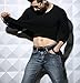 Sunshine Code Men's Seamless V-Neck Slim Fit Long Sleeve T-Shirt Undershirt Base Layer Top for Muscular Build, L, Black