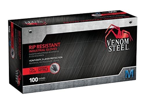 Venom Steel Industrial Nitrile Gloves, mil, Layer Rip