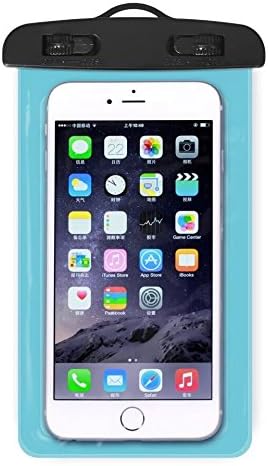 Waterproof Case Universal Waterproof Phone Bag Pouch Drg Bag for Devices Up to 6” 2 Pack Light blue