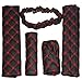 Fochutech 5pcs Set Auto Car Handbrake Gear Shift Rearview Mirror Cover Handle Hand Break Protect Accessories Case Sleeve Universal Anti-Slip Sports (Red)