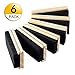 6 Pack Chalkboard Erasers Premium Wool Felt Eraser Dustless Wood Chalk Eraser Blackboard Eraser Cleaner for Teachers and Kids