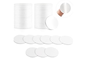 TELOOCO NFC Tag NFC Stickers White NTAG215 Tag Rewritable Round Coin NFC Cards with Adhesive Back Compatible with Tagmo NFC Enabled Mobile Phones(30Pcs)