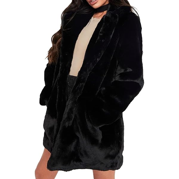 TOPONSKY Furry Winter Pinot Wedding Jackets Faux Fur Women Fuzzy