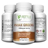Pure Panax Ginseng 1000mg per serving 180 Veggie Capsules Root High Potency Asian Powder Supplement Tablet Pills caps by Fettle Botanical