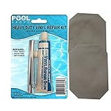 Hardcore Water Sports Repair Kit for DuraBeam Supreme Air-Flow Mattress | Vinyl Glue | Gray Rectangle Patches
