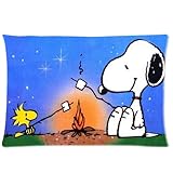 Custom Cute Snoopy Pillowcase Standard Size Design Cotton Pillow Case