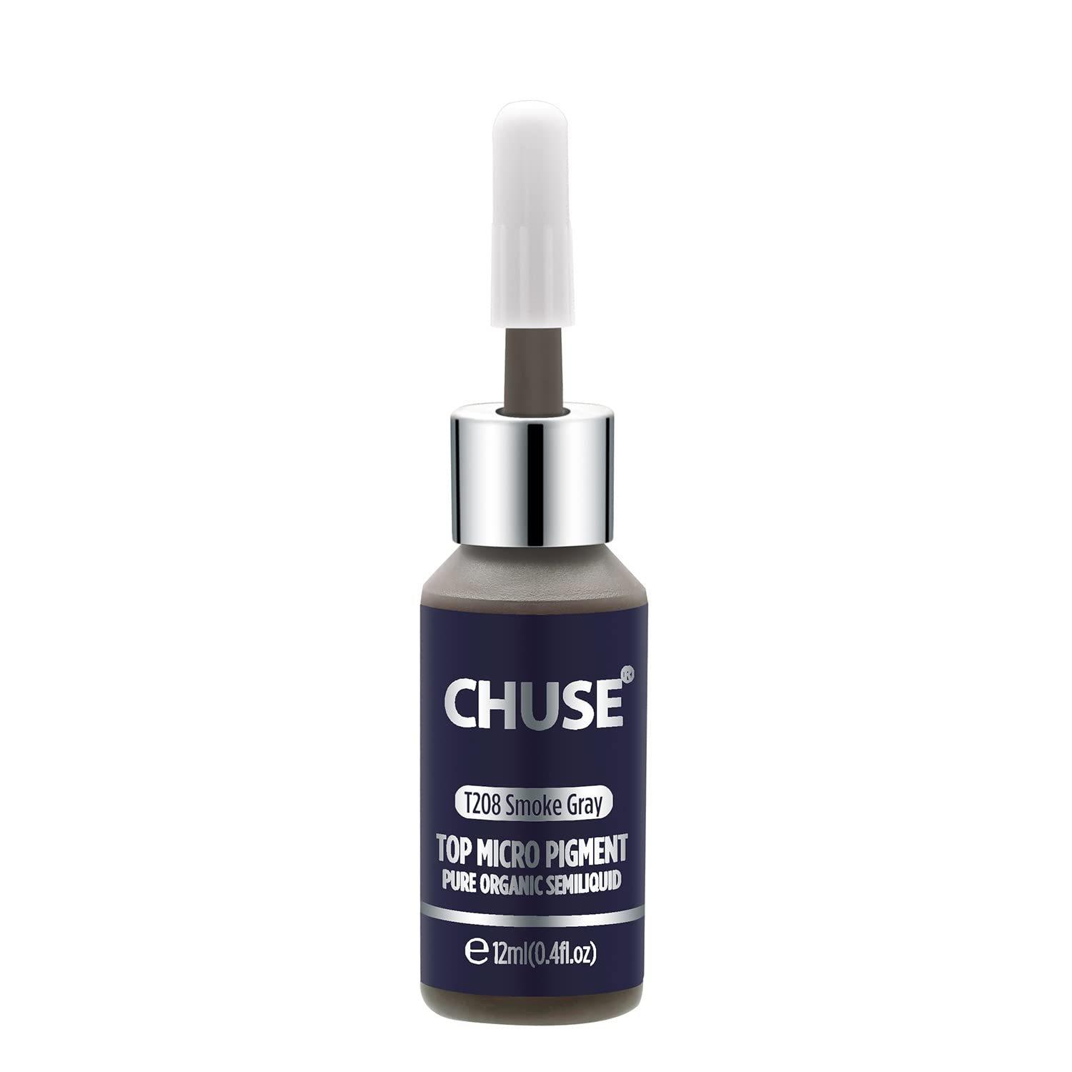 CHUSE T208 Microblading Micro Pigment Permanent Makeup Tattoo Ink Smoke Gray Cosmetic Color Passed SGS,DermaTest 12ml (0.4fl.oz)