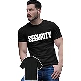 NYC FACTORY Security T-Shirt Front Print Mens Tee