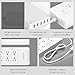 NTONPOWER Surge Protector Power Strip 5 ft Long Heavy Duty Extension Cord 8 Wide-Spaced Outlets and 5 USB Ports for Wall Mount TV Refrigerator ETL Listed