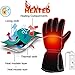 Rabbitroom Heated Gloves Men Electric Rechargeable Battery Powered Heated Hunting Gloves for Men Women Waterproof Touchscreen Thermal Hand Warmers Motorcycling Skiing Cycling Glove for Winter Outdoor