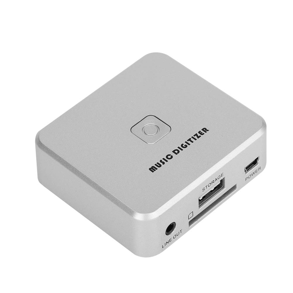 Stereo Surrounding Sound Mp3 Digitizer, 3.5mm Audio Digitizer Recorder Left & Right Channels Music Digitizer, 128Kbps U Disk/Sd Card Music Digitizer Converter, White