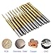 12 pcs Titanium Nose End Mill, AFUNTA 0.8-3.17 mm Engraving Bits CNC Rotary Burrs Set Tool Coat Carbide End Mill PCB Mould Plastic Fiber Carbon Hardwood, 1/8'' Shank