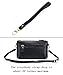 Aladin Small Leather Crossbody Bag/Wristlet Purse 2 In 1 Handbag for Women Teen Girls (Black)