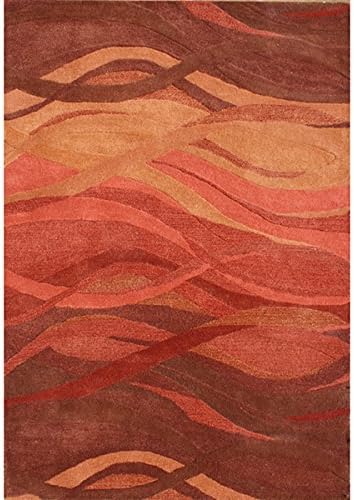 Alliyah Handmade Rust New Zealand Blend Wool Rug (8' x 10')