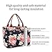 LOKASS Lunch Bag Cooler Bag Food Insulated Bag Lunch Box Tote Bag Picnic Heat Preservation Cold Bag for Women Adults Work Office (Peony)