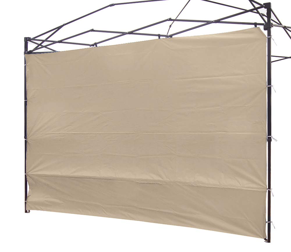 NINAT Canopy Sunwall 3M Sunshade Privacy Panel for Gazebos Tent Waterproof Sun Wall for Straight Leg Gazebos 1 Pack Sidewall Only (Canopy Frame Not Included) Beige Panel Wall