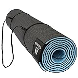 Matymats Non Slip TPE Yoga Mat with Carry Strap for Pilate Gymnastics Bikram Meditation Towel- High Density Thick 1/4'' Durable Mat 72