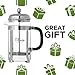 Tillvio French Coffee Press - Large Pot with Extra Durable Glass, Enhanced Filtration and 2 Replacement Filters for Easy Brewing and Original Taste - 1000 ml / 32 ounce / 8 cup / 1 liter