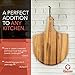 Chef Pomodoro Acacia Wood Pizza Peel, Charcuterie Board Pizza Spatula Paddle for Baking Homemade Pizza and Bread - Oven or Grill Use - POMODORO