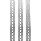 ULTECHNOVO 3 Pack Aluminum DIN Rail Slotted 300mm 11.8 Inch, 35mm Wide Electrical Mounting Rails, Industry C45 Guide for Term