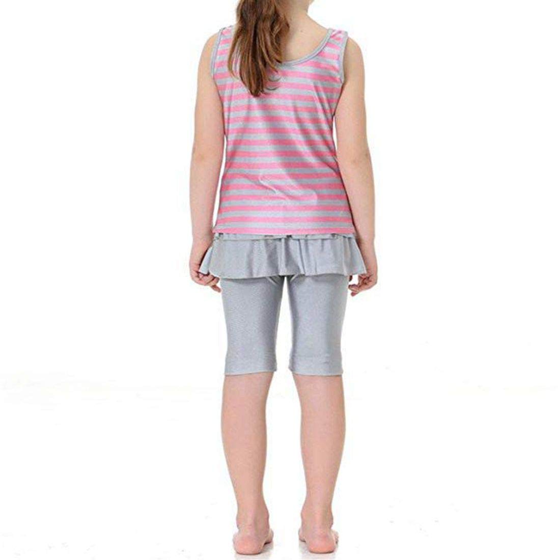 Iefiel Ensemble Maillot De Bain Deux Pieces Bebe Enfant Fille Bikini Raye Anti Uv Upf 50 Gilet Haut Et Jupet Short De Bain 4 11 Ans Fille Vetements Lawawarenesssociety In