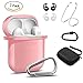 Compatible Airpods Accessories – Derhom Waterproof Silicone Hang Case Cover Anti-Lost Strap, Ear Hooks, Keychain, Headphone Accessories Storage Travel Bag Compatible Airpods (Pink)thumb 1