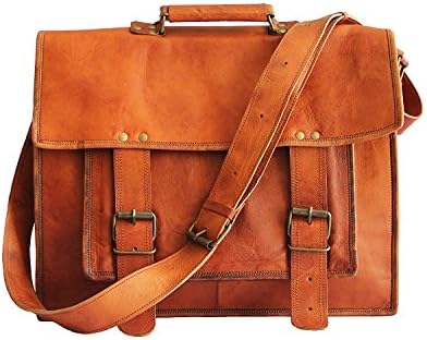 Real Vision Made 18 Inch Handmade Leather Messenger Laptop Bag Leather Bag