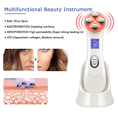 POPGER EMS 5 In 1 Skin Tightening Machine Facial Beauty Instrument for Face Massager Wrinkle Removal Anti-aging Skin Lifting and Rejuvenation