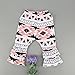 3PCS Baby Girl Kids Colorful Clothes T-shirt Tops+Boho Pants+Headband Outfit Set
